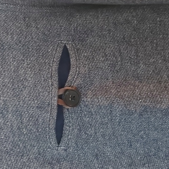 Billy Reid Knit Shawl Collar Welt Pocket Long Sleeve Blue/Gray Sweater Size L - Picture 3 of 8